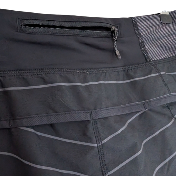 Lululemon Run Speed Short Active Women 8 Yoga Athletic Hiking 2013 Hyper Stripe - Picture 6 of 12